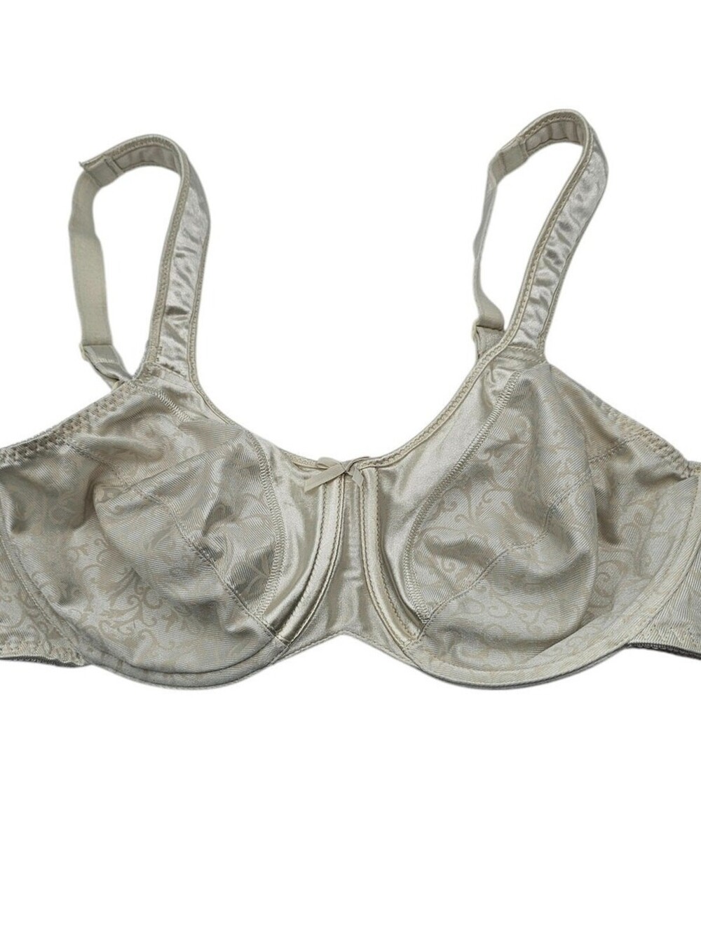 Vintage 1990s Bali Womens Sz 36C T Shirt Bra Cream Satin Style 3562